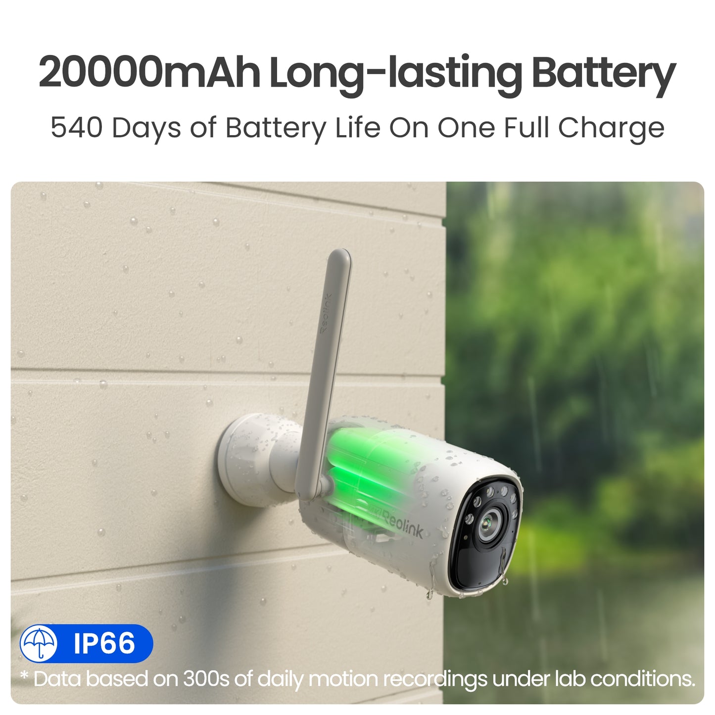 Reolink Altas Series 2K Battery WiFi Outdoor Security Camera with Solar Panel & 64GB microSD Card