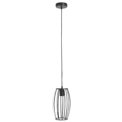 4lite Decorative Pear Cage Lighting Pendant for E27 Large Screw Fit Lamp (Bulb Not Included) - Matte Black - maplin.co.uk