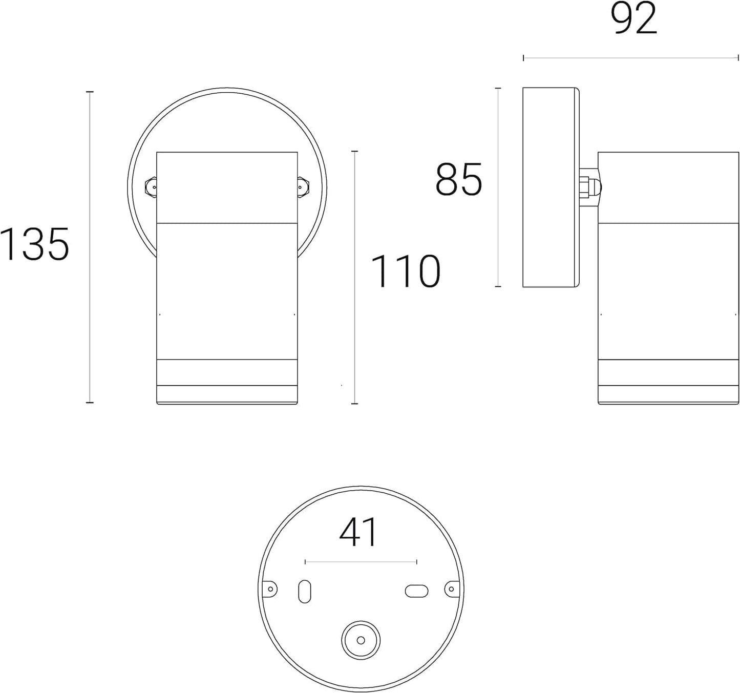 4lite Marinus GU10 Single Direction Outdoor Wall Light without PIR - Anthracite - maplin.co.uk