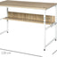 ProperAV Extra 120 x 60cm Home Office Desk with Storage Shelf & Metal Frame - maplin.co.uk