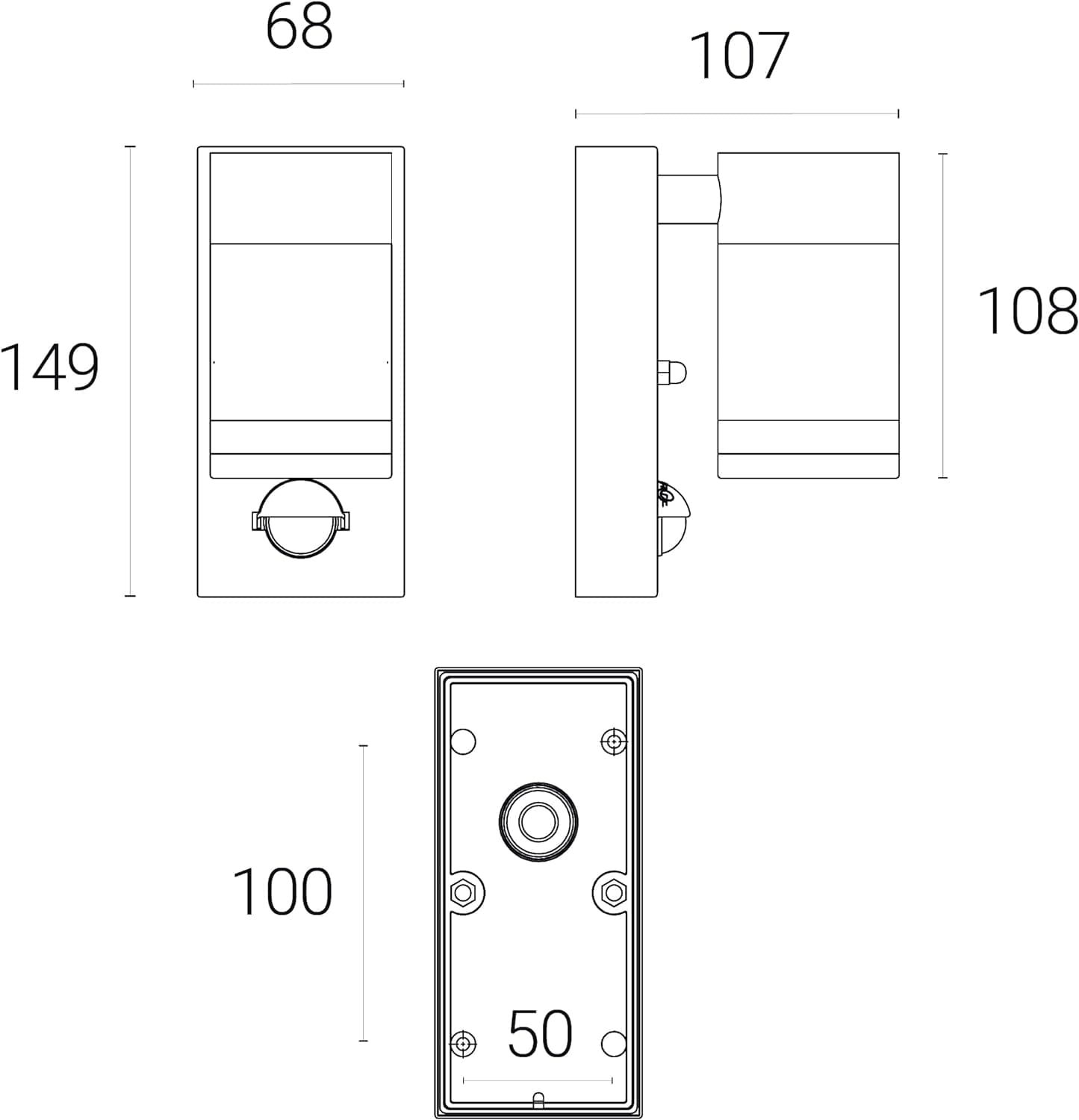 4lite Marinus GU10 Single Direction Outdoor Wall Light with PIR - Anthracite - maplin.co.uk