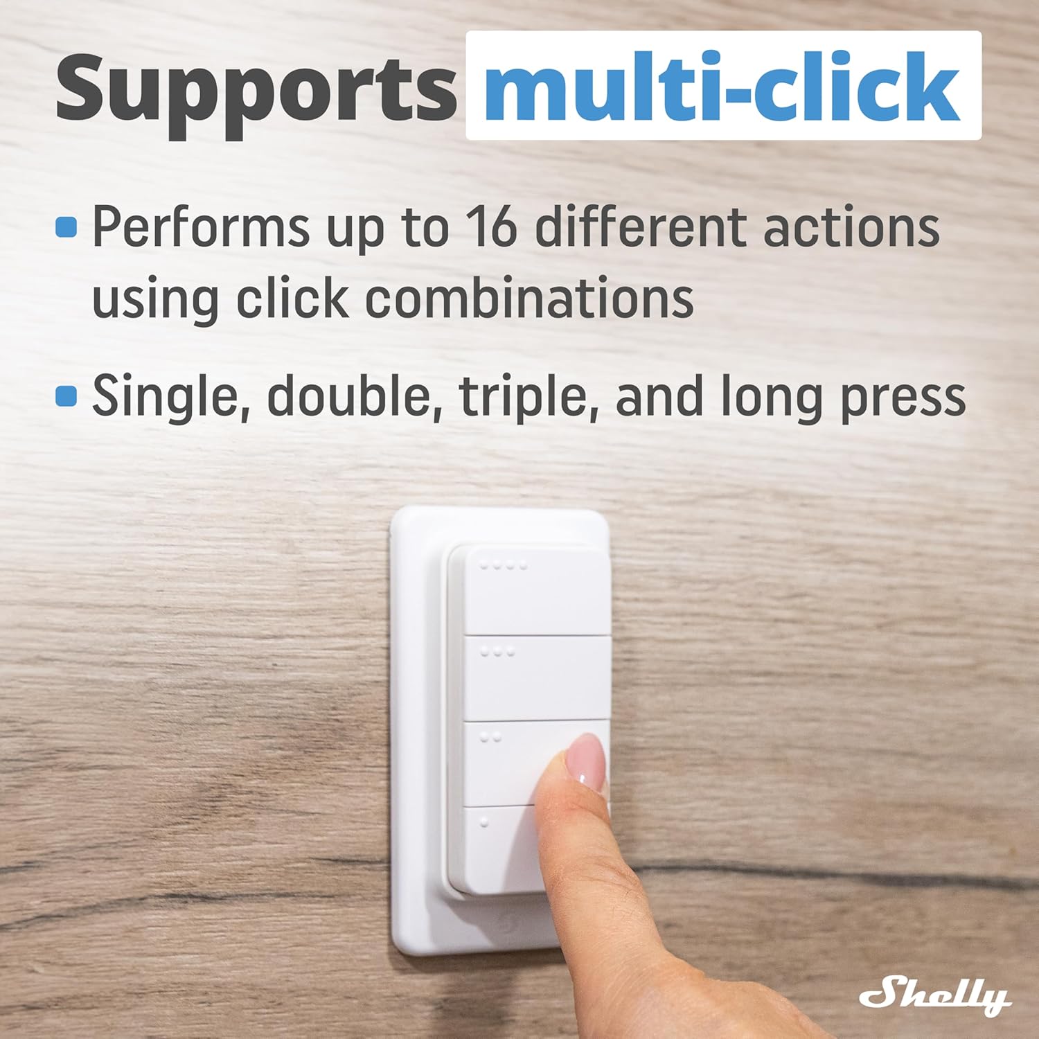 Shelly BLU RC Button 4 ZB Smart 4-Button Bluetooth & Zigbee Remote Control Interface