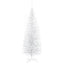 HOMCOM 5ft Artificial Pine Pencil Slim Tall Christmas Tree with Stand - White - maplin.co.uk