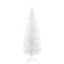 HOMCOM 5ft Artificial Pine Pencil Slim Tall Christmas Tree with Stand - White - maplin.co.uk