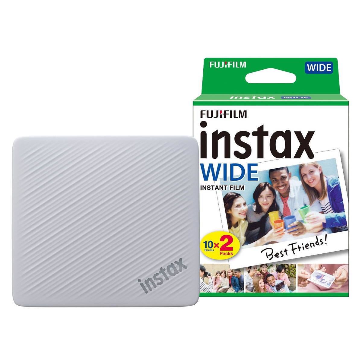 Fujifilm Instax Link Wide 2 Wireless Smartphone Photo Printer - Blue Printer + 20 Shot Pack