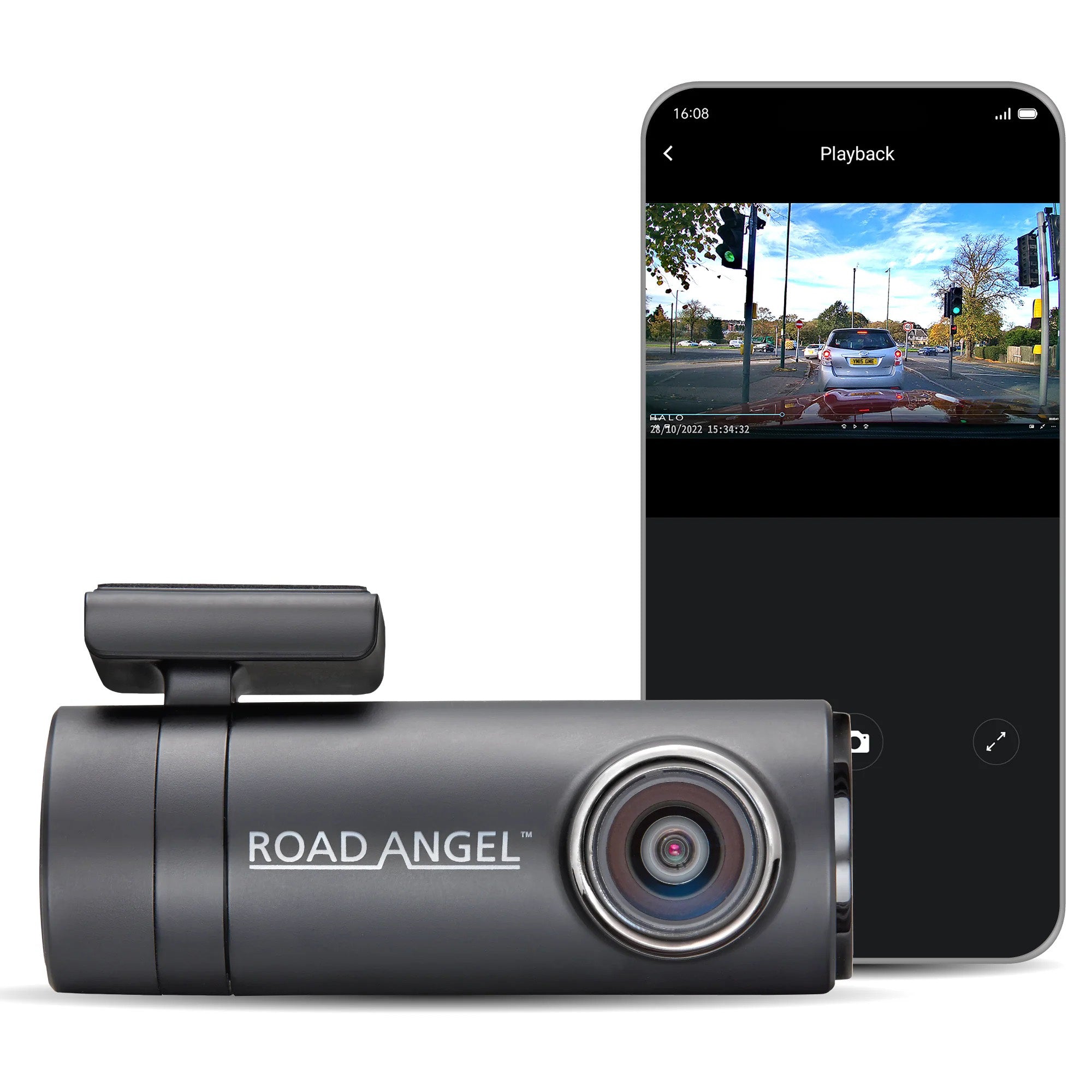 Road Angel Halo Drive 2 Deluxe 1440p Dash Cam with 64GB SD Card & Hardwire Kit