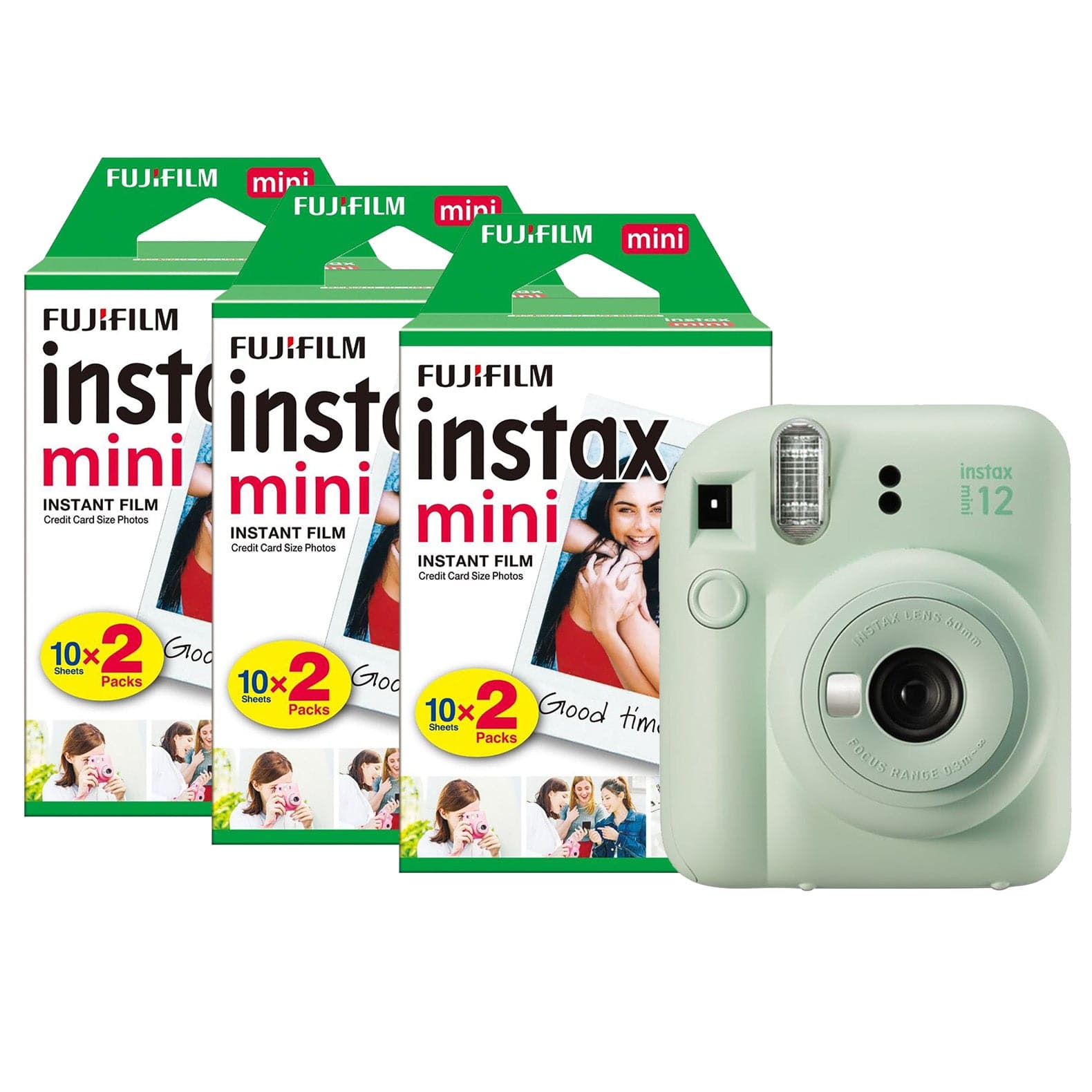 FUJIFILM INSTAX MINI 12 Instant Film Camera (Mint Green) + Accessories 