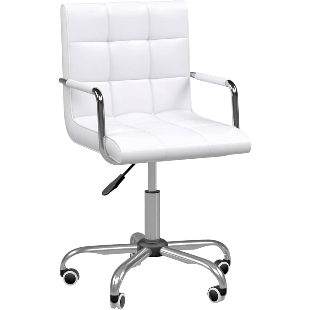 ProperAV Extra PU Leather Adjustable Mid-Back Office Chair - maplin.co.uk