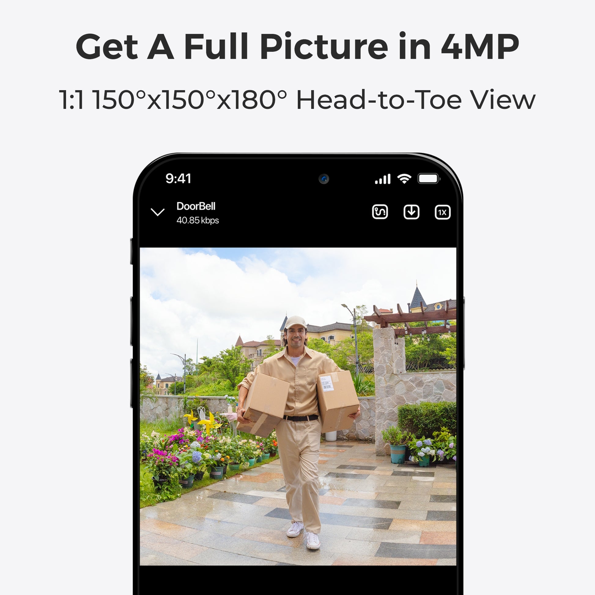 Reolink 2K Battery-Powered Wireless Doorbell with Chime & 64GB MicroSD Card