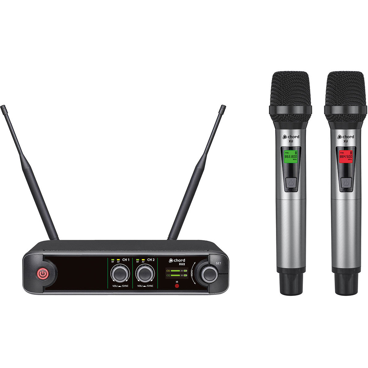 Chord XU Series UHF Microphone System 2 Microphones
