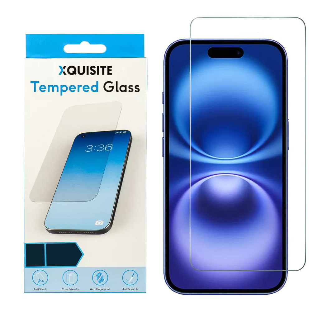 Xquisite 2D Glass Screen Protector Shield for iPhone 16 & iPhone 15