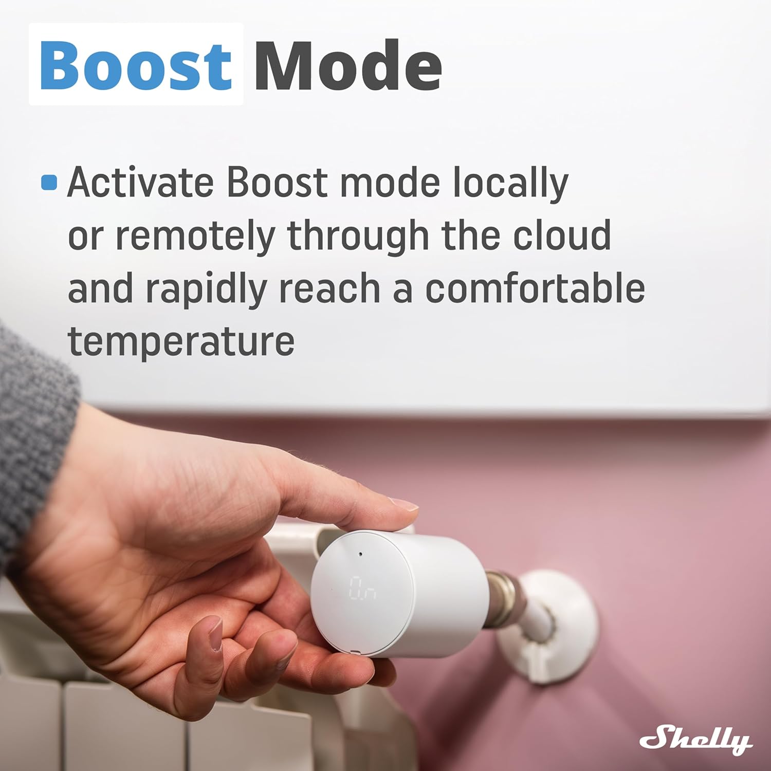 Shelly BLU TRV Smart Thermostatic Radiator Valve with Bluetooth and Zigbee Connectivity