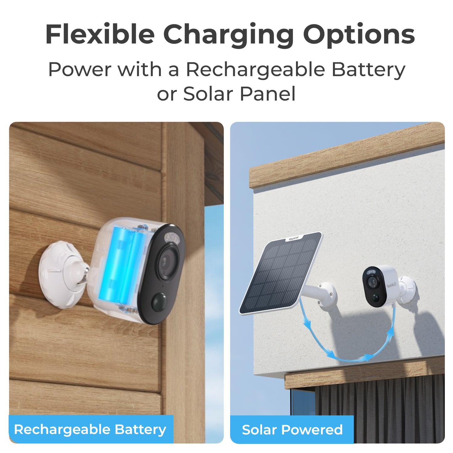 Reolink Argus Series 4K Battery WiFi Outdoor Security Camera with Solar Panel & 64GB microSD Card