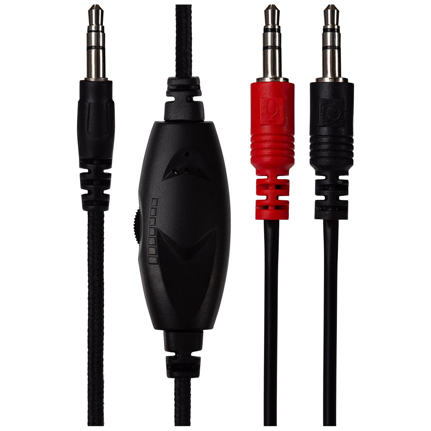 Maplin 3.5mm 3 Pole TRS Jack to Twin 3.5mm 3 Pole TRS Jack Cable with Volume Control - Black, 2m - maplin.co.uk
