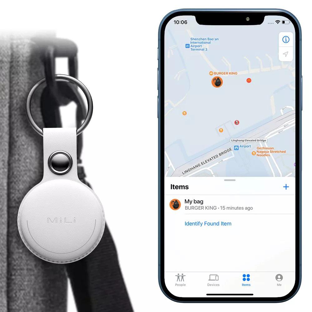 MiLi MiTag Duo Keyring Location Tracker with Case