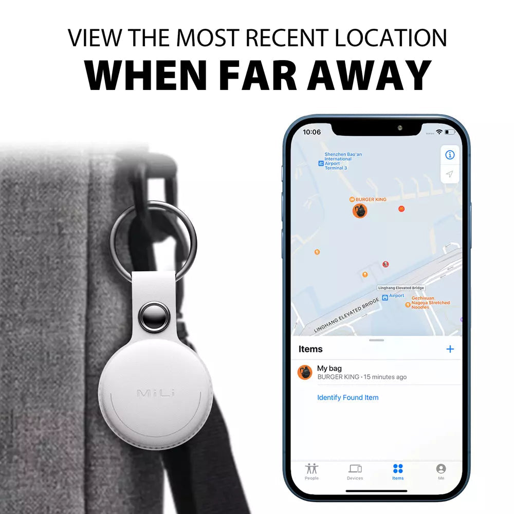 MiLi MiTag Duo Keyring Location Tracker with Case