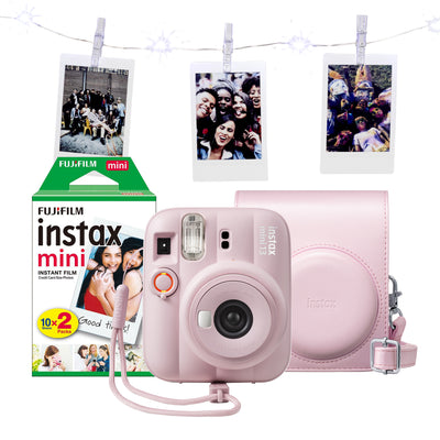 Fujifilm Instax Mini 13 Instant Camera - Candy Pink Camera + 20 Shot Pack + Case + LED Lights & Pegs