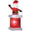 HOMCOM 7ft Christmas LED Inflatable Santa Claus from Chimney - maplin.co.uk