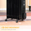 Maplin Plus 2180W Digital 9 Fin Portable Electric Oil Filled Radiator with LED Display, Timer, 3 Heat Settings, Safety Cut-Off & Remote Control - maplin.co.uk