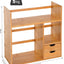 ProperAV Extra Desktop Stationery Desk Organiser with 2 Drawers - Bamboo