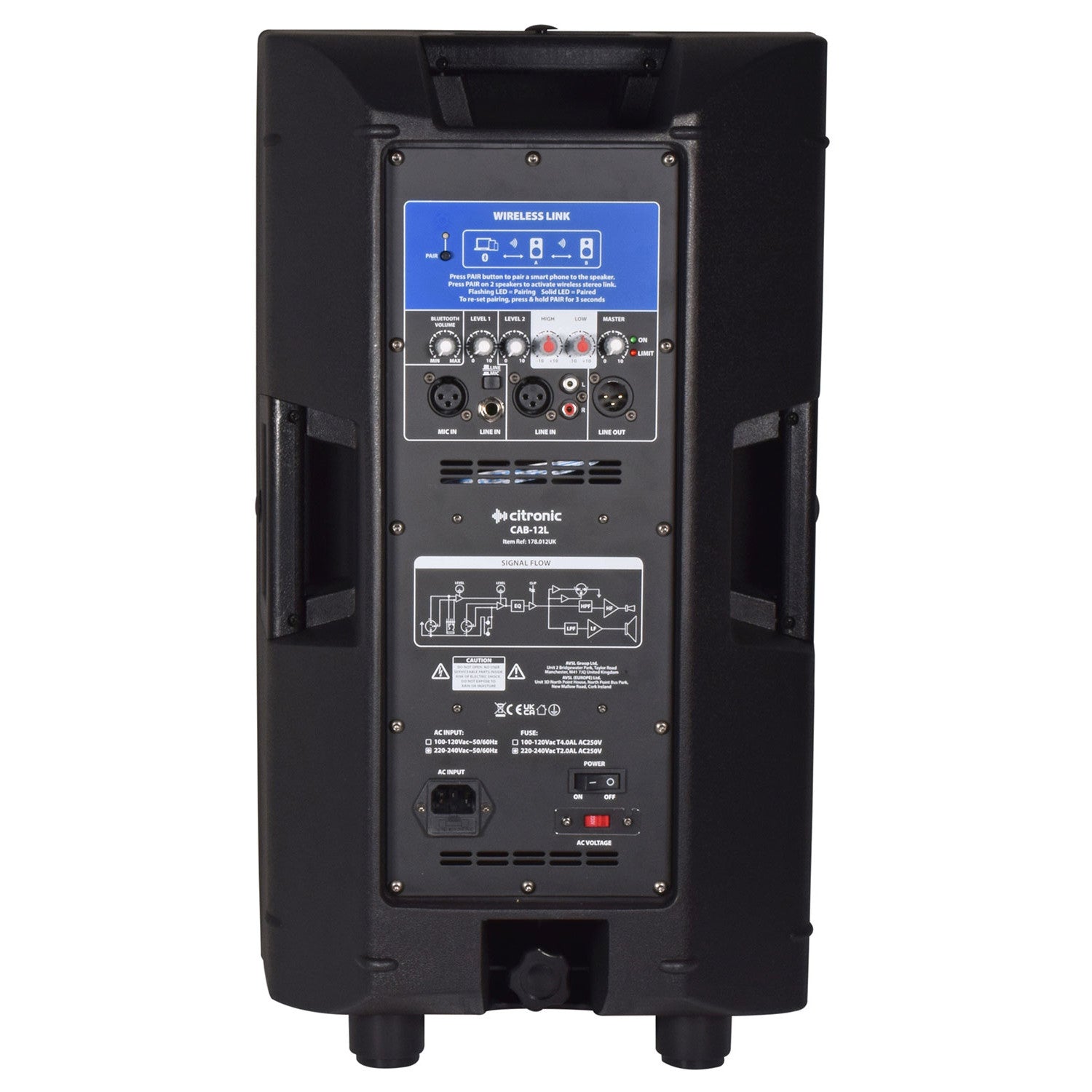 Citronic CAB Series Active Cabinet with BT Link