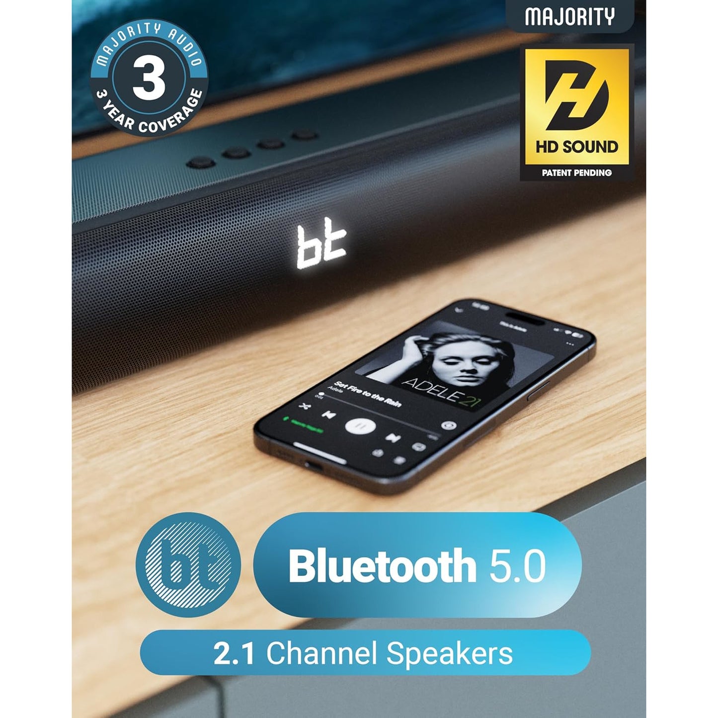 Majority Naga 60 2.1 Bluetooth Soundbar
