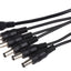 Maplin 5 Way Power Splitter Cable DC 1x Female 5x Male 5.5 x 2.1mm Plug for CCTV - Black - maplin.co.uk