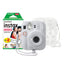 Fujifilm Instax Mini 13 Instant Camera - Clay White Camera + 20 Shot Pack + Skinny Dip Case