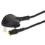 Maplin Power Lead IEC C5 Clover Leaf Plug Female to UK 3-Pin Plug - Black, 1m