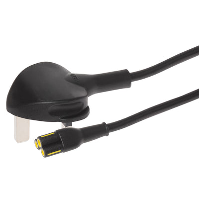 Maplin Power Lead IEC C5 Clover Leaf Plug Female to UK 3-Pin Plug - Black, 1m