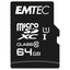 EMTEC 64GB UHS-I U1 EliteGold MicroSD Memory Card with Adapter
