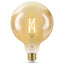4lite WiZ Connected G125 Globe Filament Amber WiFi LED Smart Bulb - E27 Large Screw Single