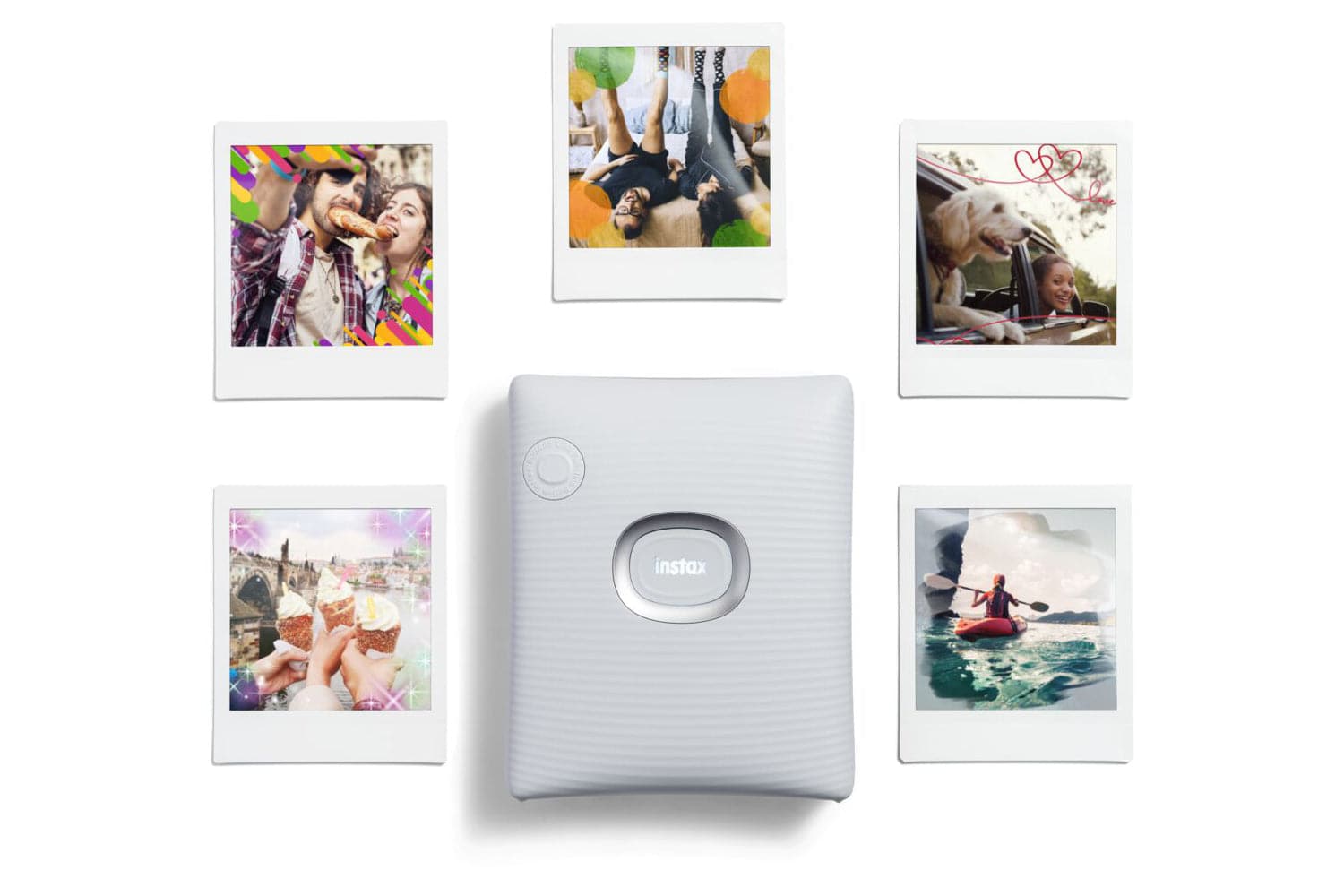 Fujifilm Instax PAL Digital Camera with Square Link Printer Bundle - White - maplin.co.uk