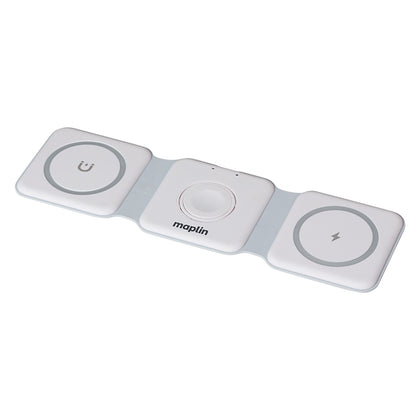 Maplin 3-in-1 Magnetic Wireless Charging Mat for Phone / Earbuds / Watch