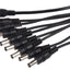 Maplin 8 Way Power Splitter Cable DC 1x Female 8x Male 5.5 x 2.1mm Plug for CCTV - Black - maplin.co.uk