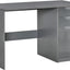 ProperAV Extra High Gloss Office Desk with Drawers & Storage Cabinet - Grey - maplin.co.uk