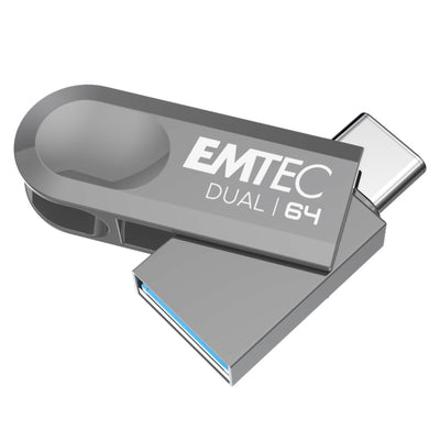 EMTEC 64GB Dual USB-A 3.2 / USB-C D280 Flash Drive