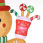 HOMCOM 7.5ft Christmas Inflatable Gingerbread Man with Candy Cane and LED Lights - maplin.co.uk