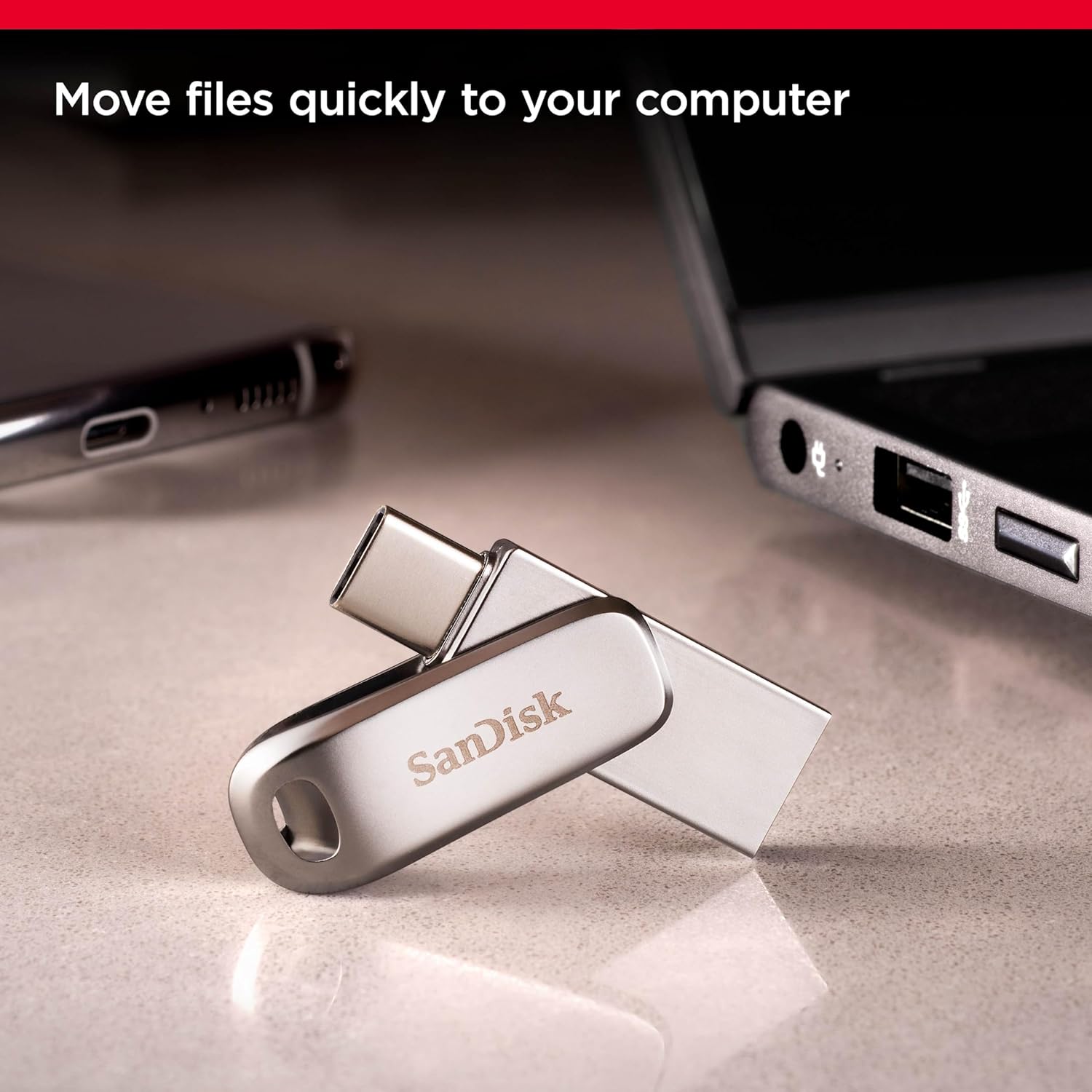 SanDisk 64GB Ultra Dual Drive Luxe USB-A / USB-C 3.2 Flash Drive
