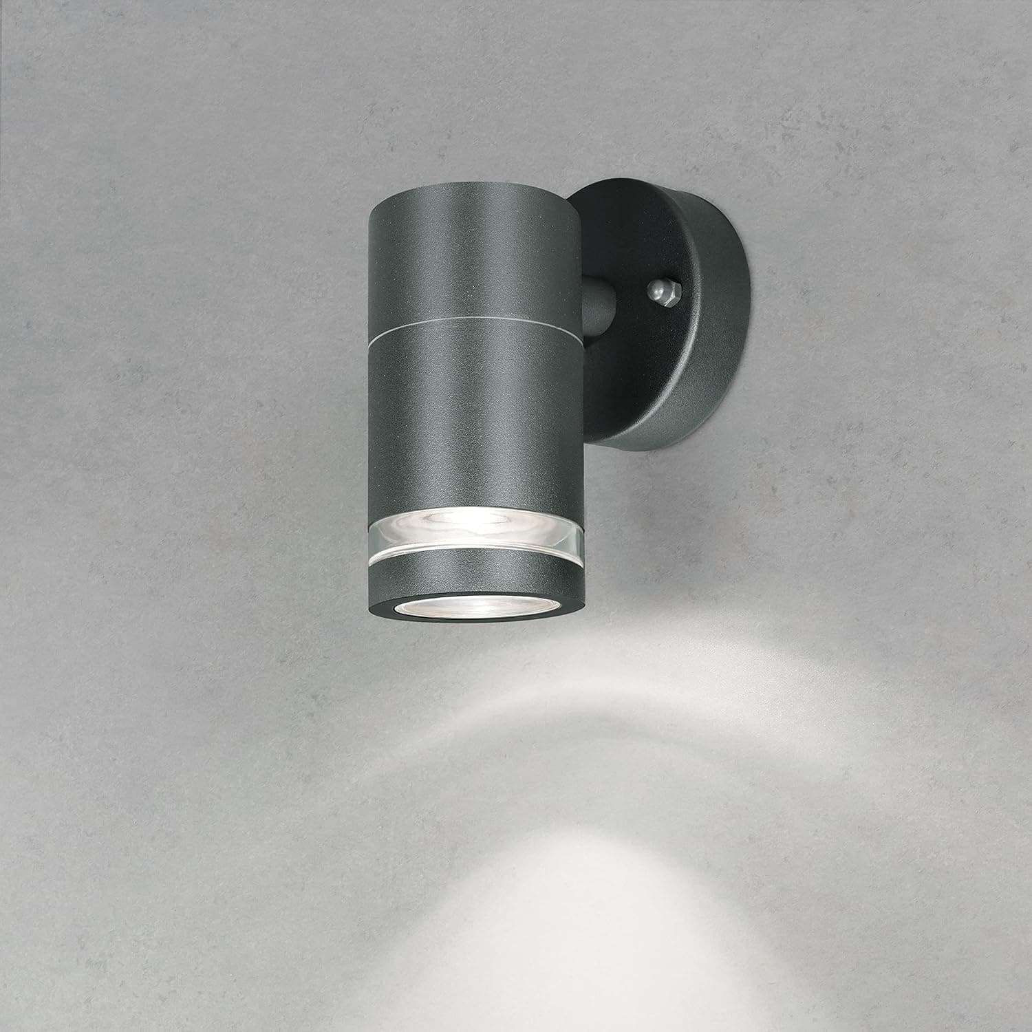 4lite Marinus GU10 Single Direction Outdoor Wall Light without PIR - Anthracite - maplin.co.uk