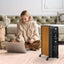 Maplin 2180W Digital 9 Fin Portable Electric Oil Filled Radiator with LED Display, Timer, 3 Heat Settings, Safety Cut-Off & Remote Control - maplin.co.uk