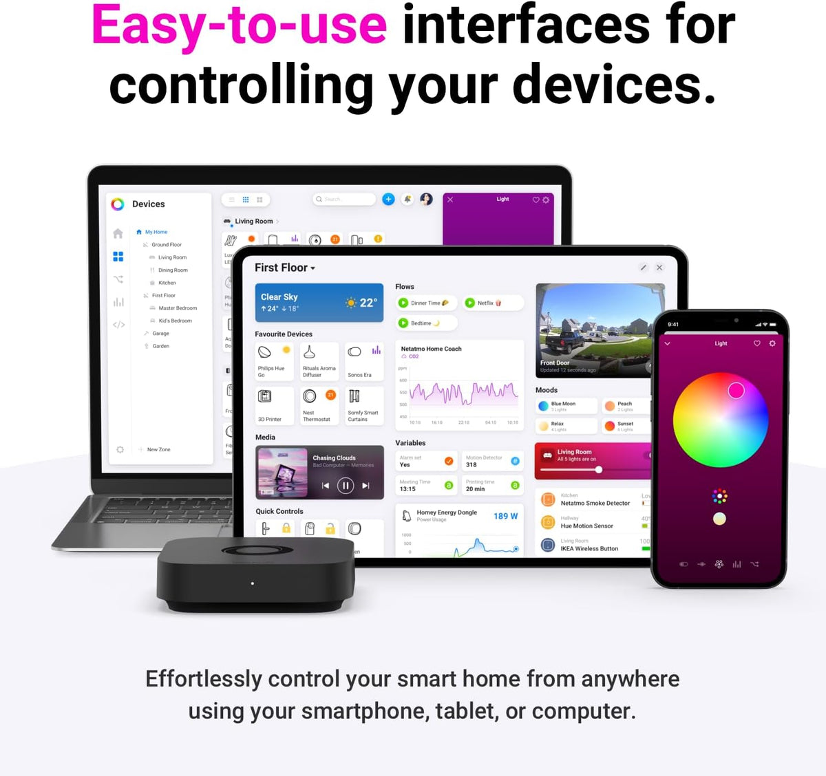 Homey Pro Mini WiFi & Bluetooth Smart Home Hub