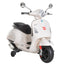 Maplin Plus Kids Ride On 6V Vespa Motorcycle with LED Lights White
