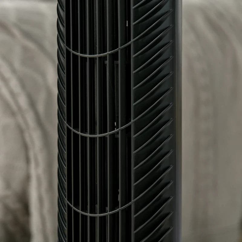 Maplin Plus 78.5cm Oscillating Tower Fan with Remote Control - Black - maplin.co.uk