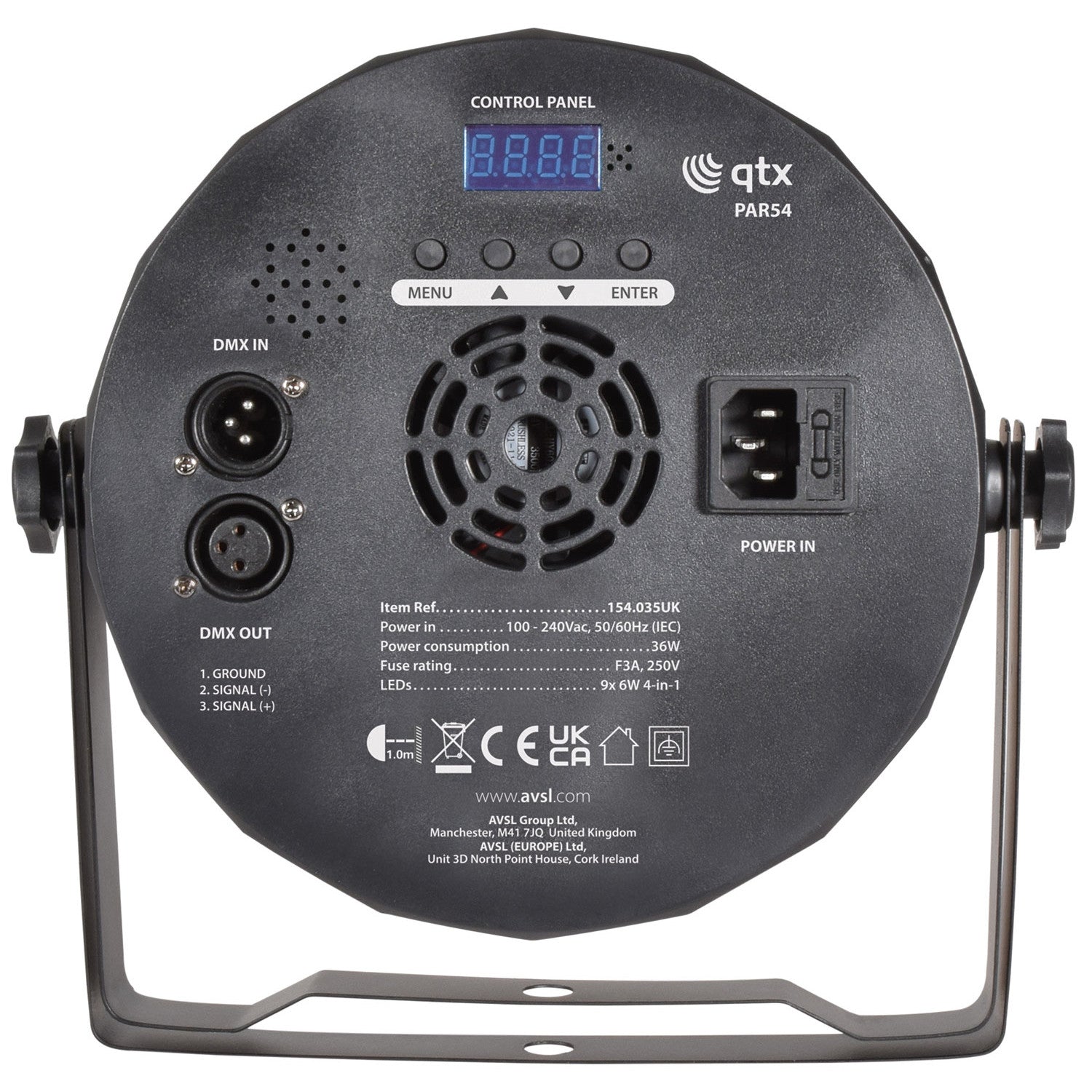 QTX PAR-54 Extra Flat 4-in-1 LED Plastic PAR Can