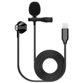 Kinsman Clip-On Lightning Lavalier Microphone with Earpiece