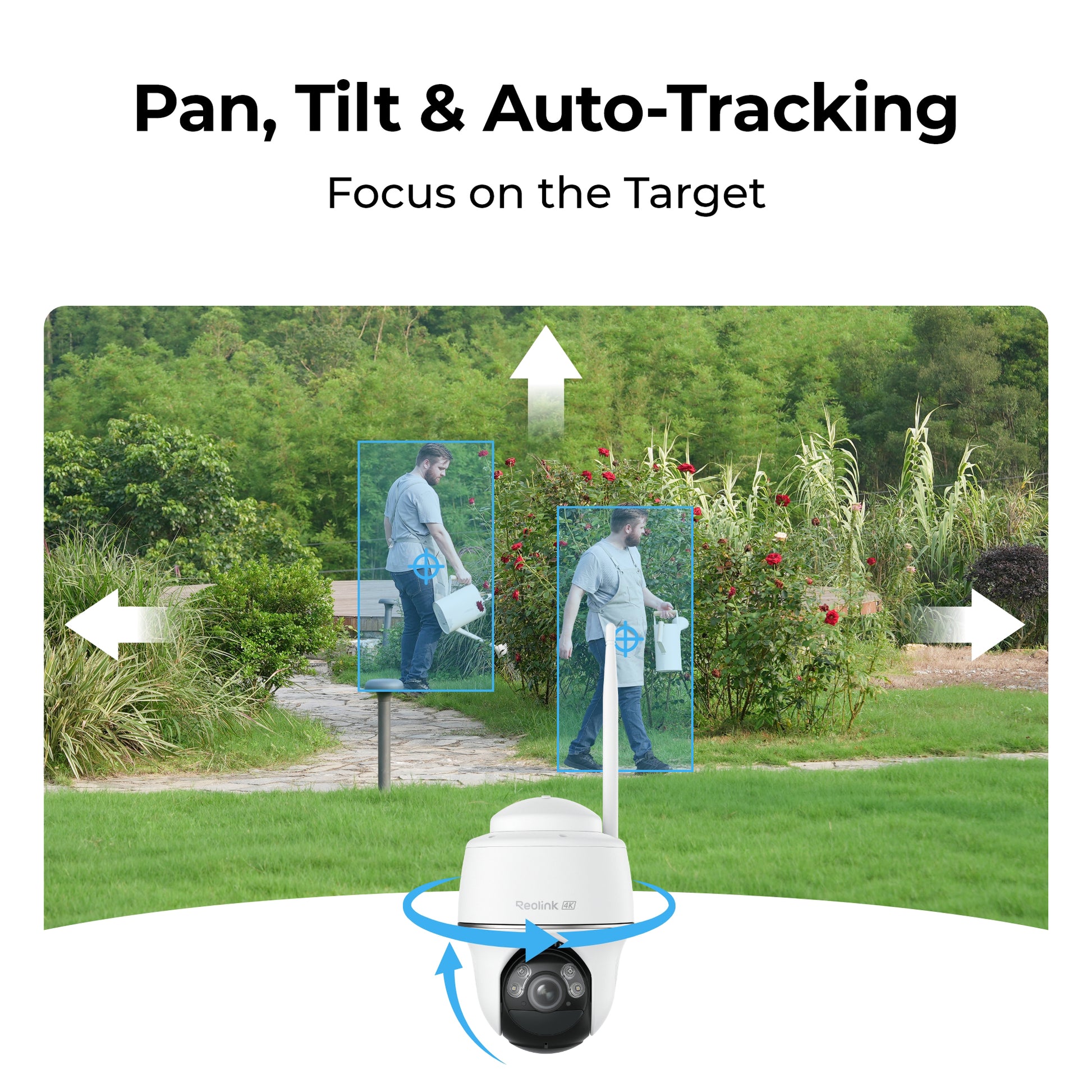 Reolink B440 4K WiFi PT Solar/Battery Security Camera with 64GB MicroSD Card