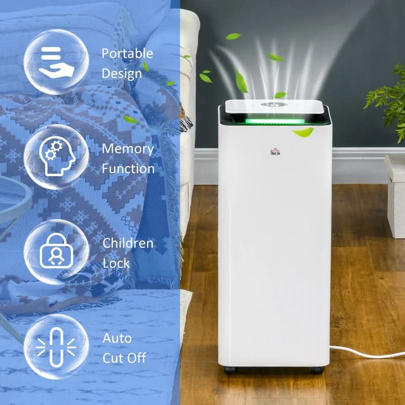 Maplin Plus 16L/Day 3500ml Portable Dehumidifier with Air Purifier