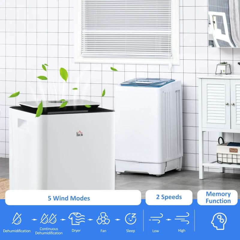 Maplin Plus 16L/Day 3500ml Portable Dehumidifier with Air Purifier