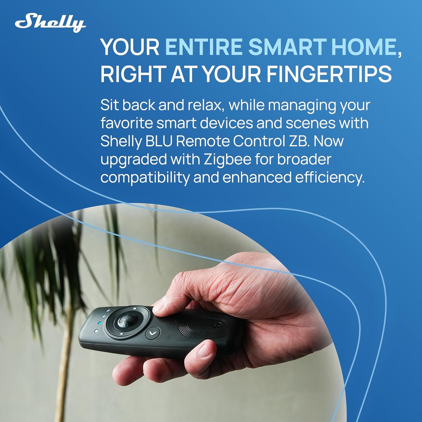 Shelly BLU Smart 4-Channel Bluetooth & Zigbee Remote Control with Gesture Control